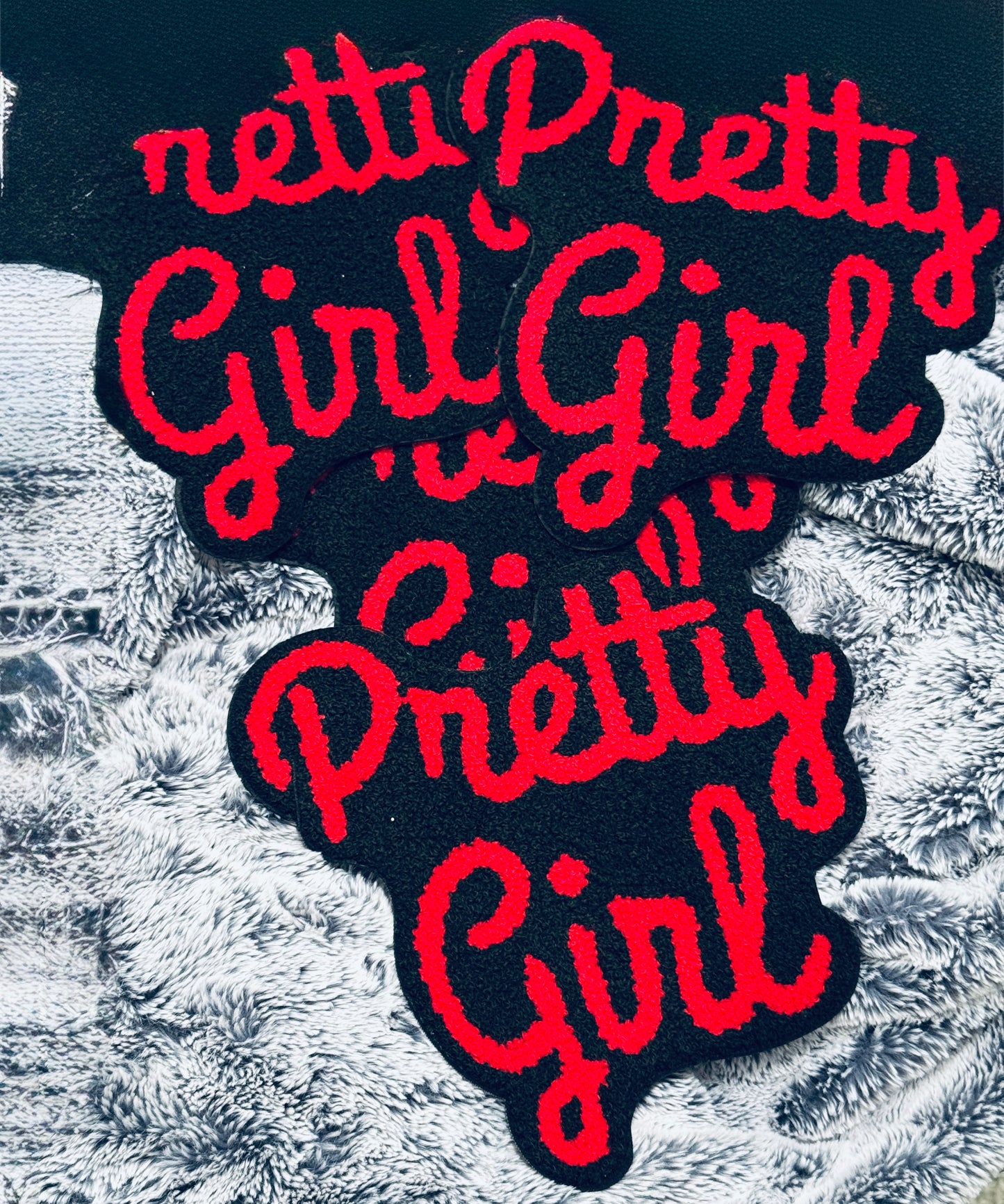 Pretty Girl Chenille Patch in various colors