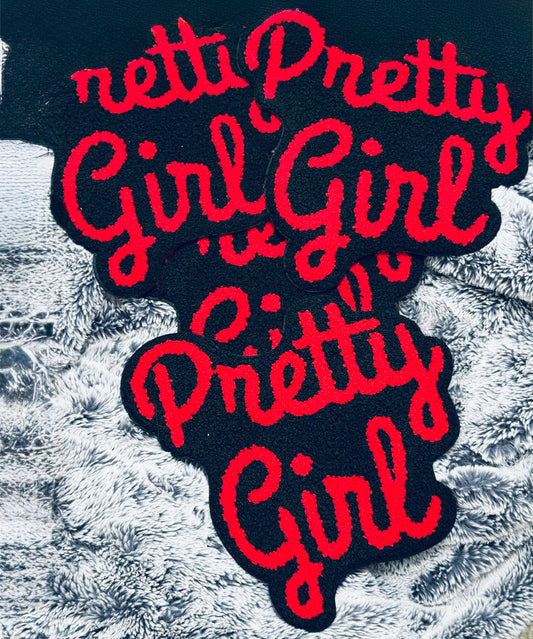 Pretty Girl Chenille Patch in various colors