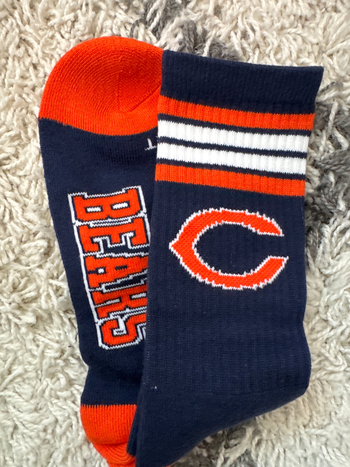 Football inspired socks - Chicago