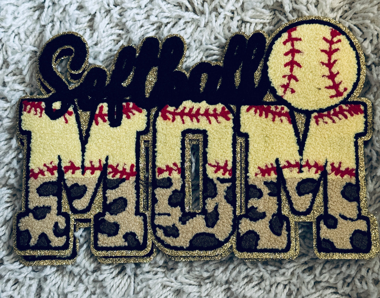 Softball Mom Chenille patch