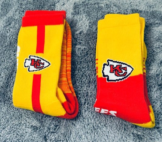 Football inspired socks - Kansas