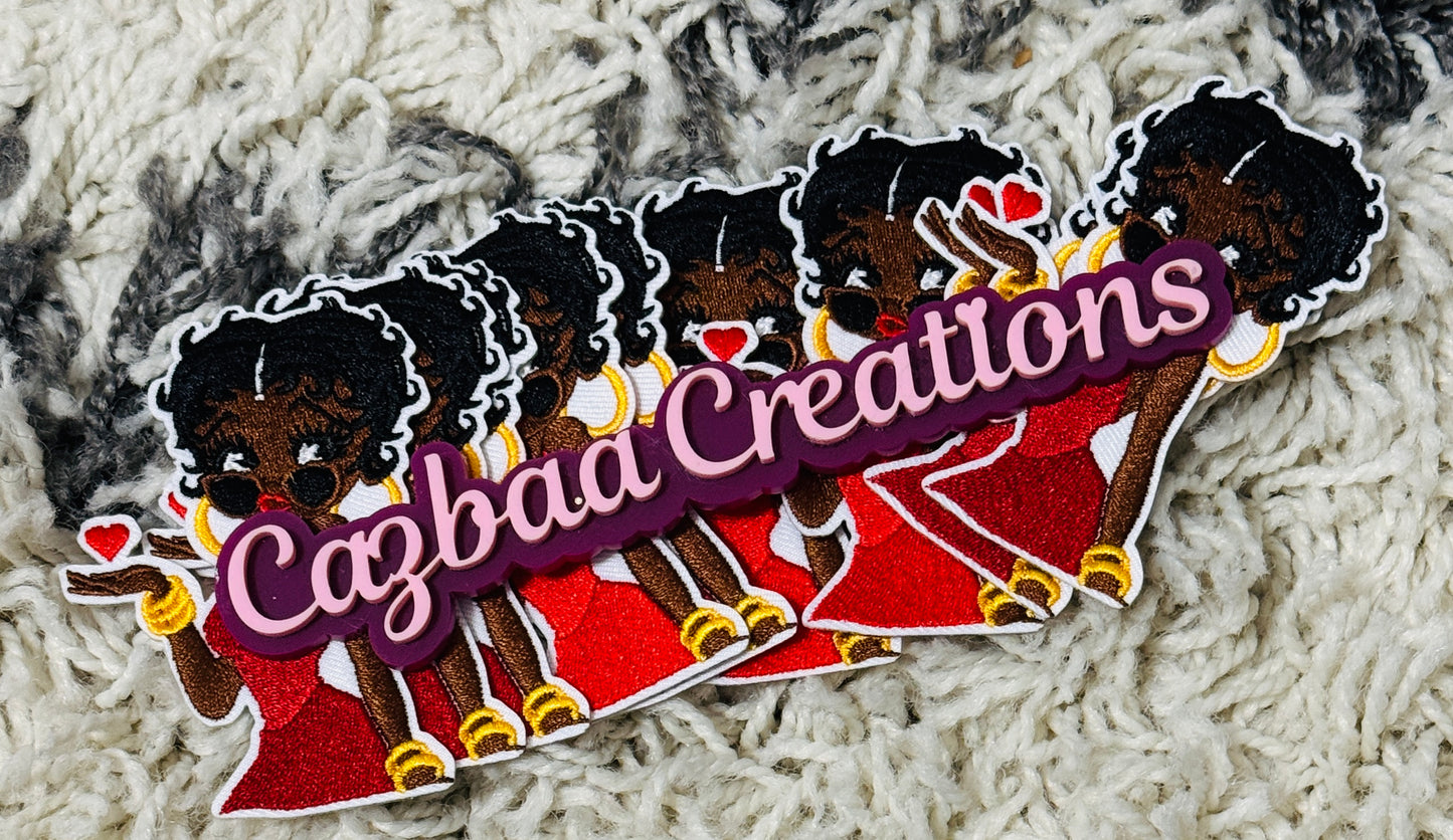 Betty with all my heart embroidery patch