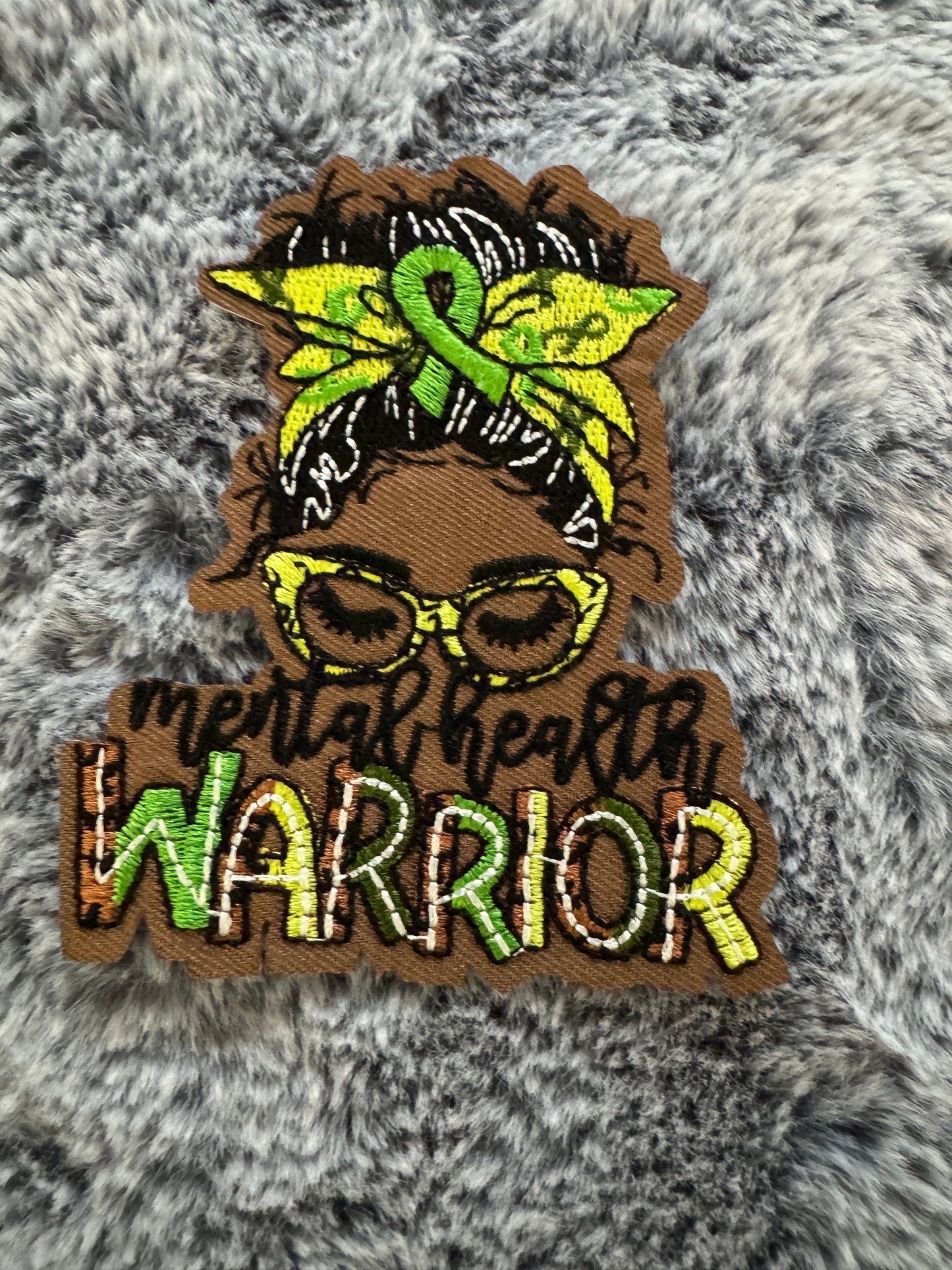 Mental Health Warrior embroidery Patch