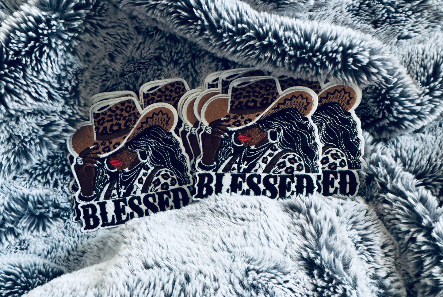 Blessed cowgirl embroidery patch