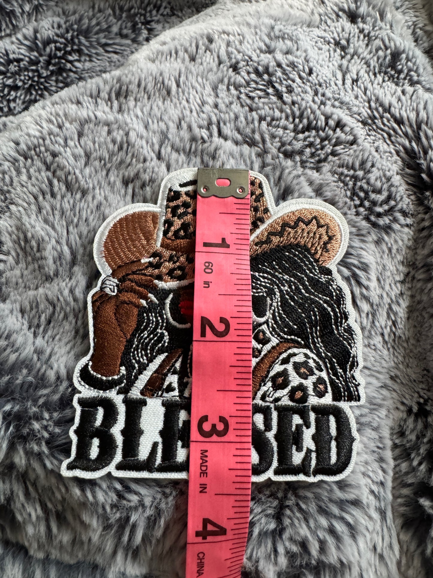 Blessed cowgirl embroidery patch