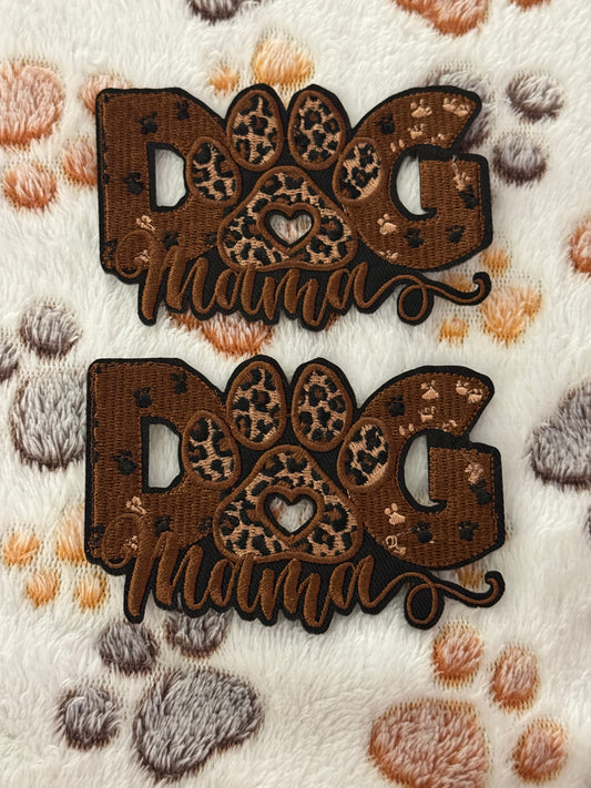Leopard Paw Print Dog Mama patch