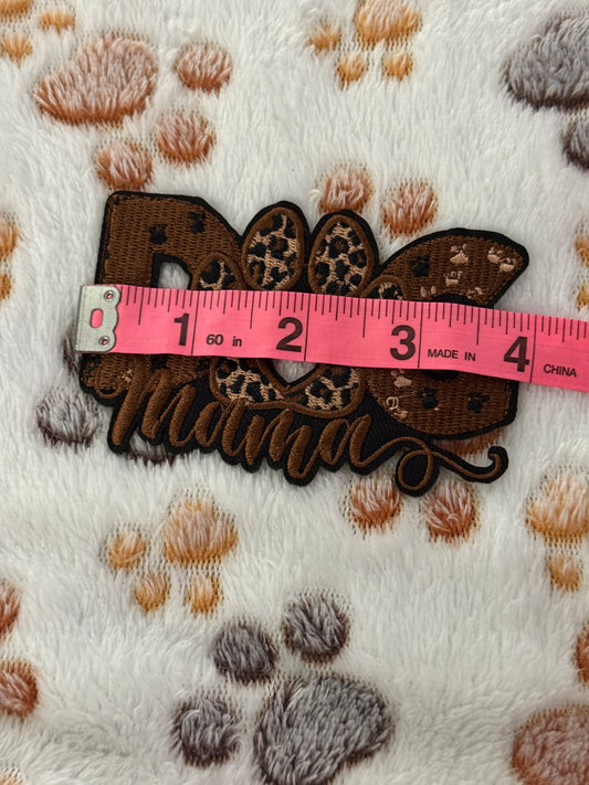 Leopard Paw Print Dog Mama patch