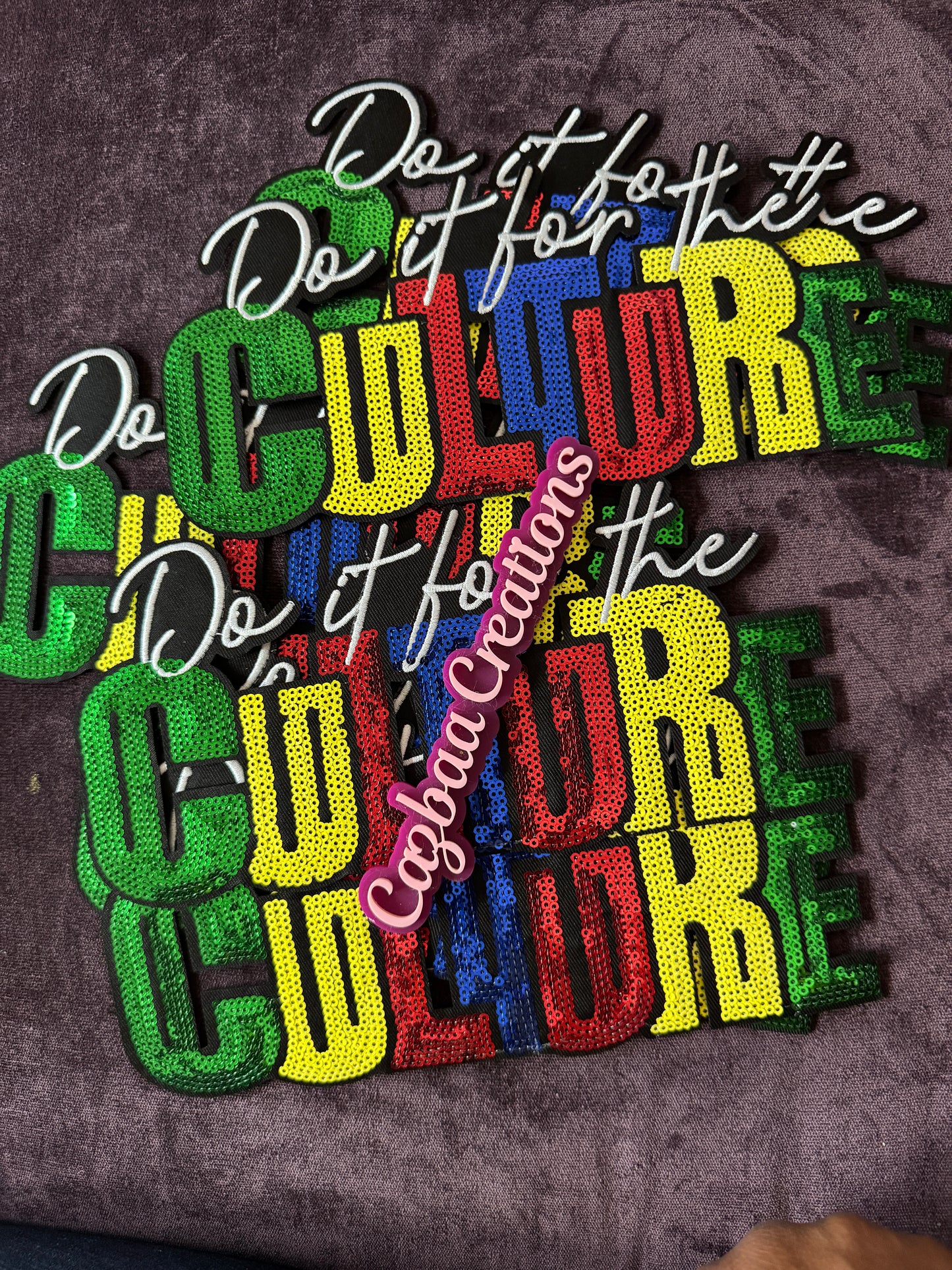Do it For The Culture Sequins statement, historical, iron on, fashion patch,