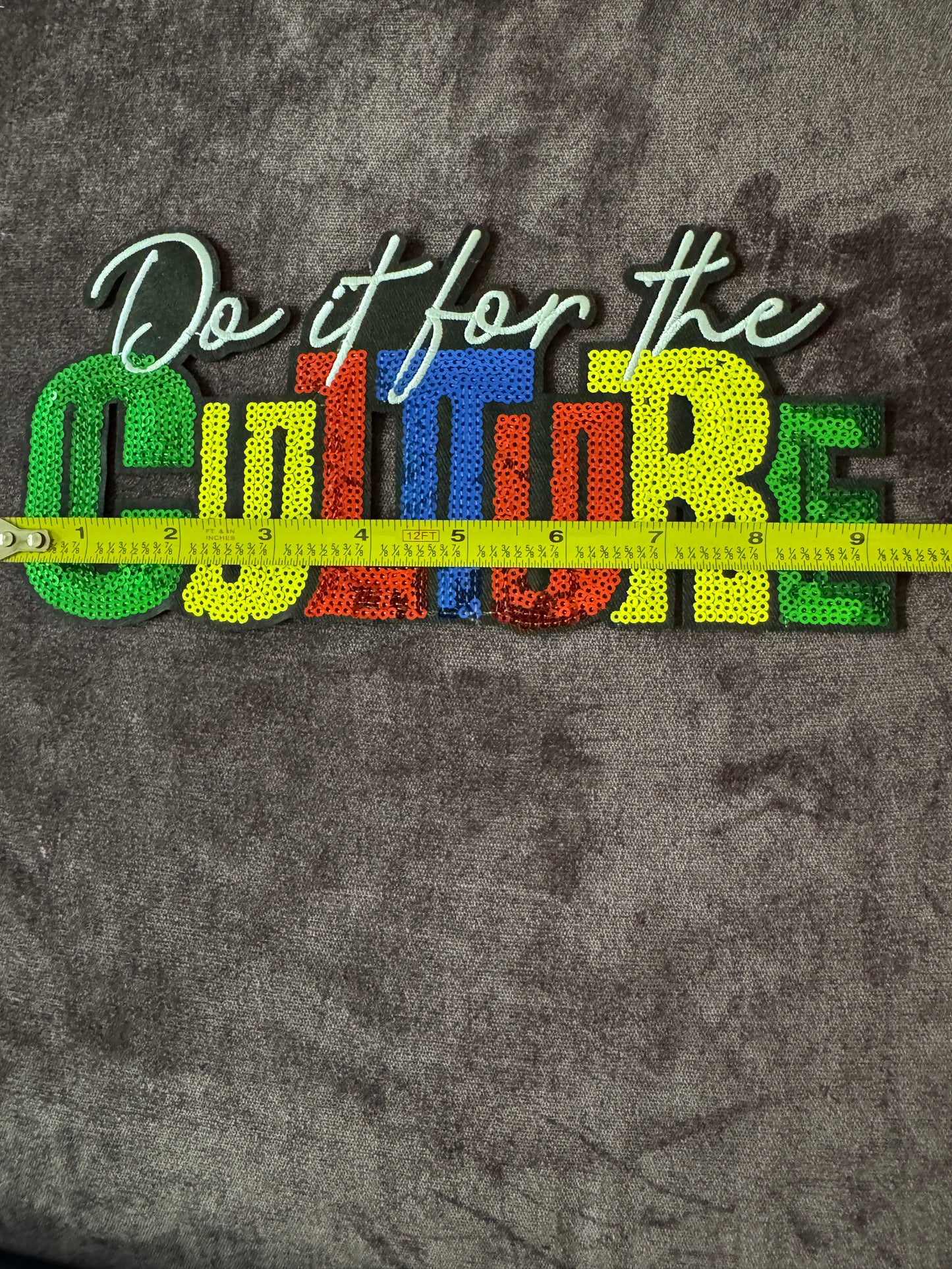 Do it For The Culture Sequins statement, historical, iron on, fashion patch,
