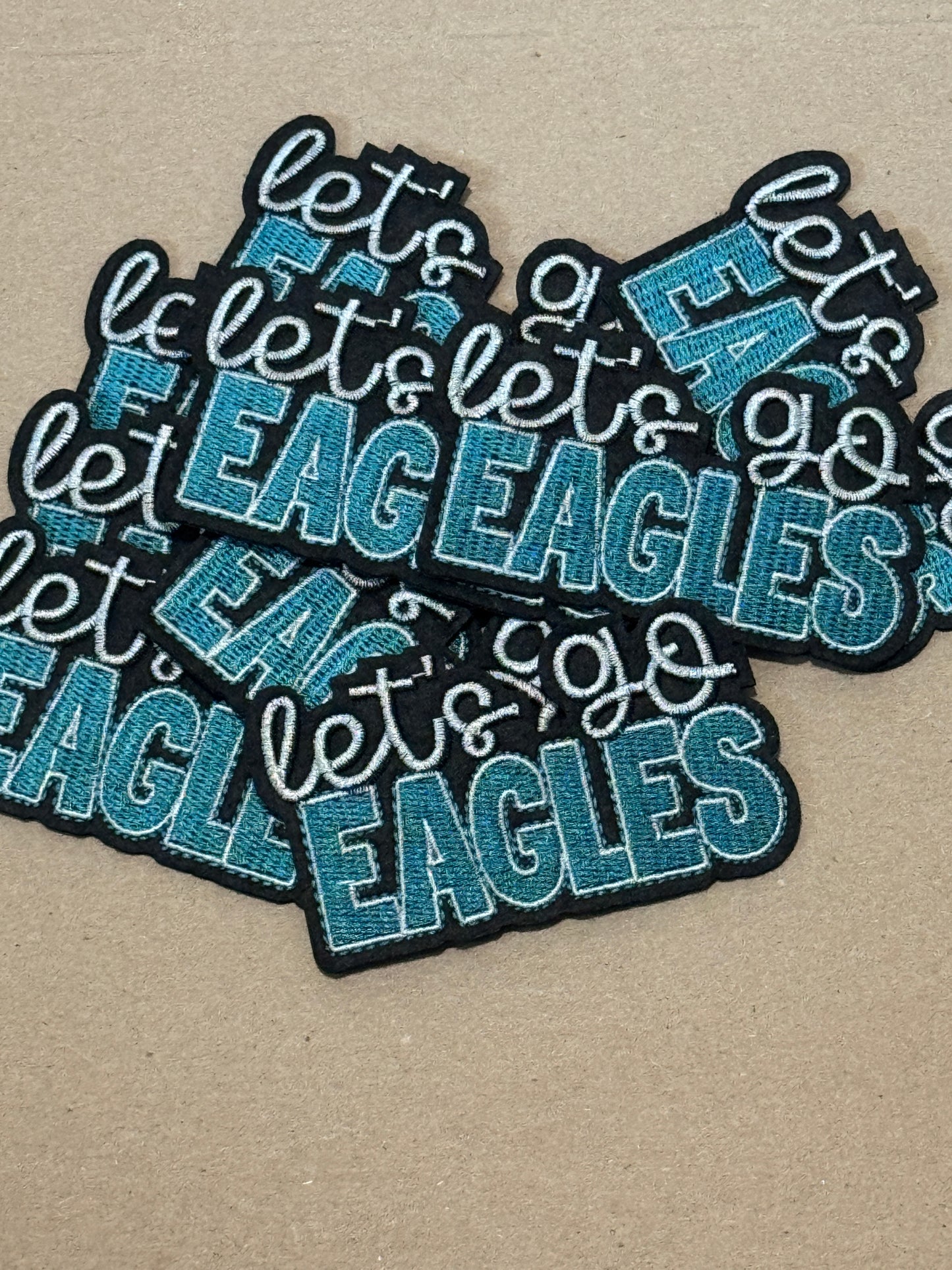 Let’s go Sports embroidery patch,  team sports, school mascot