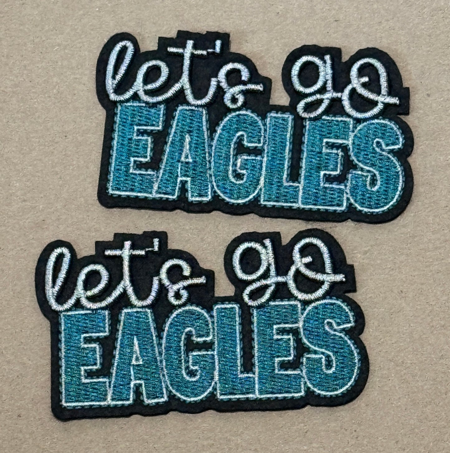 Let’s go Sports embroidery patch,  team sports, school mascot