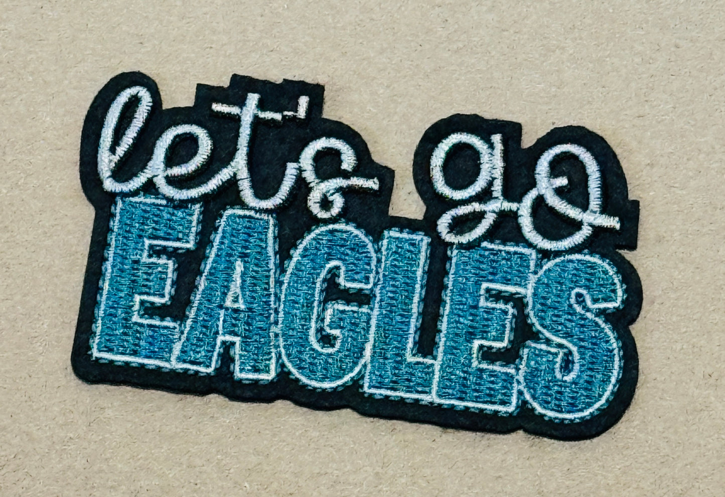 Let’s go Sports embroidery patch,  team sports, school mascot