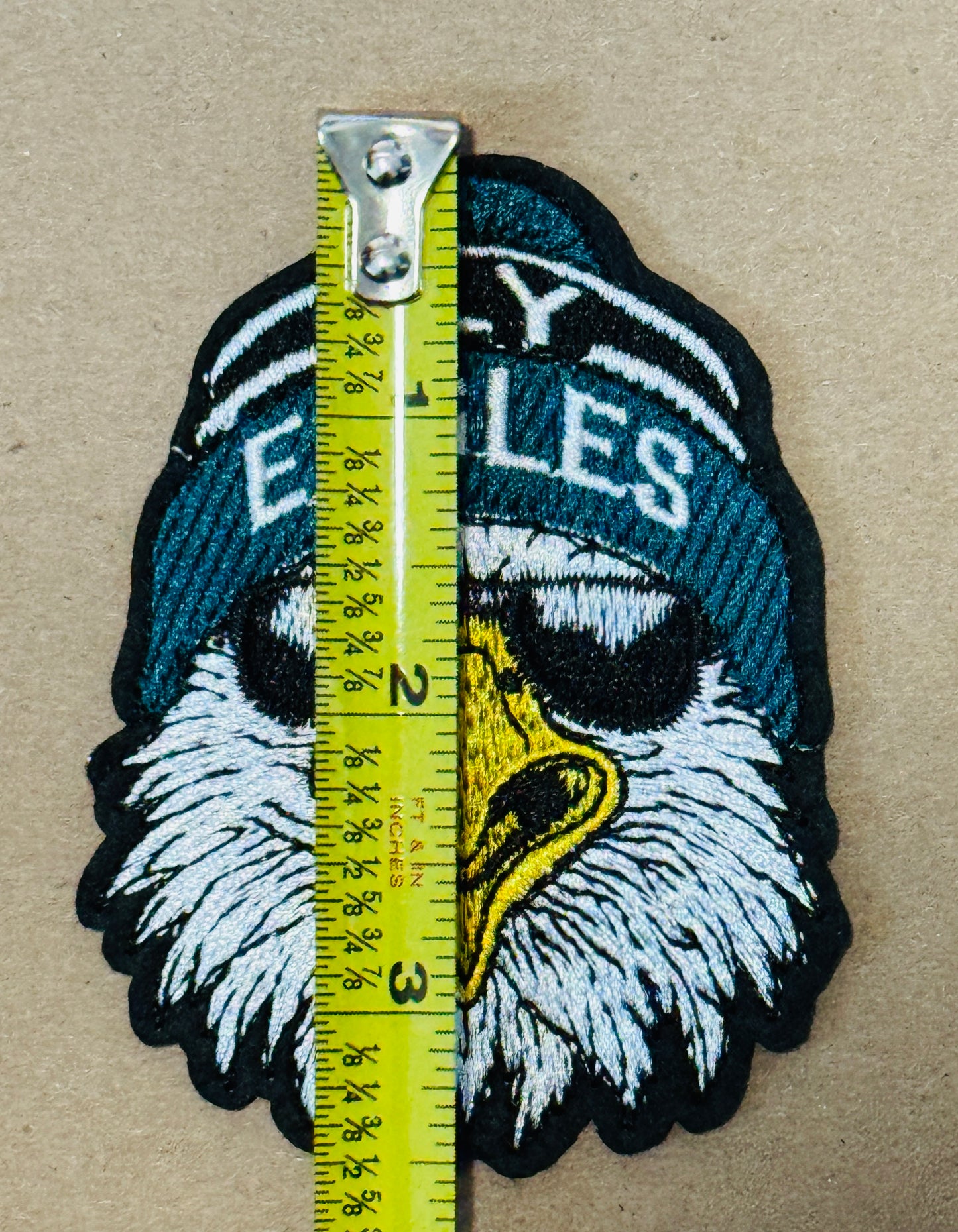 Fly Eagles Embroidery Patch: Beanie, Glasses, team mascot, school sports
