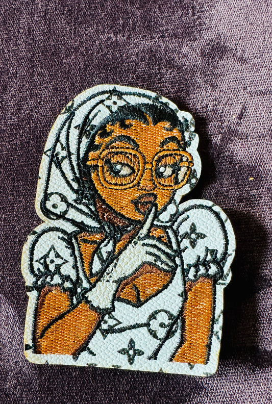 Mysterious Diva faux embroidery patch, luxury inspired