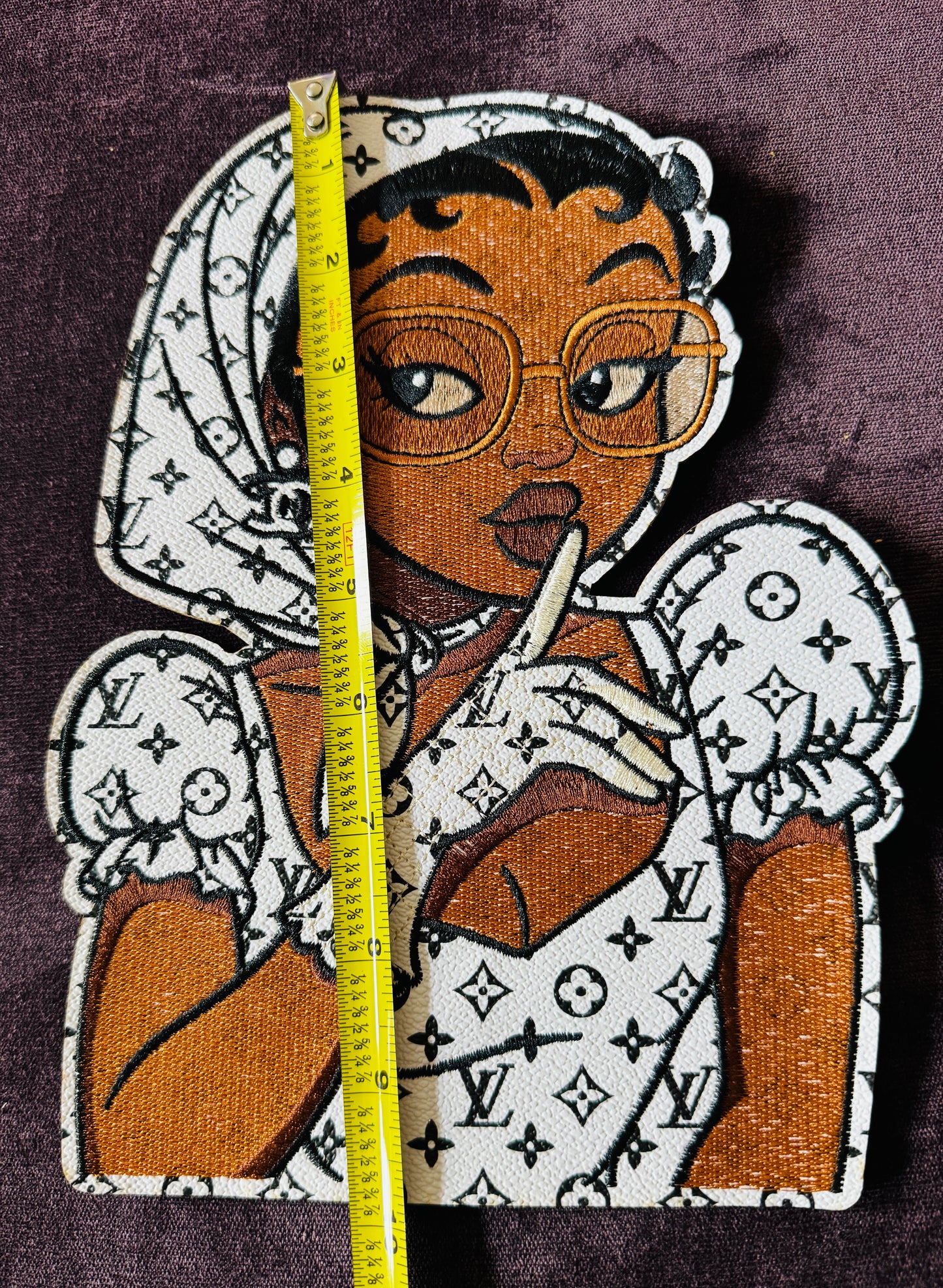 Mysterious Diva faux embroidery patch, luxury inspired