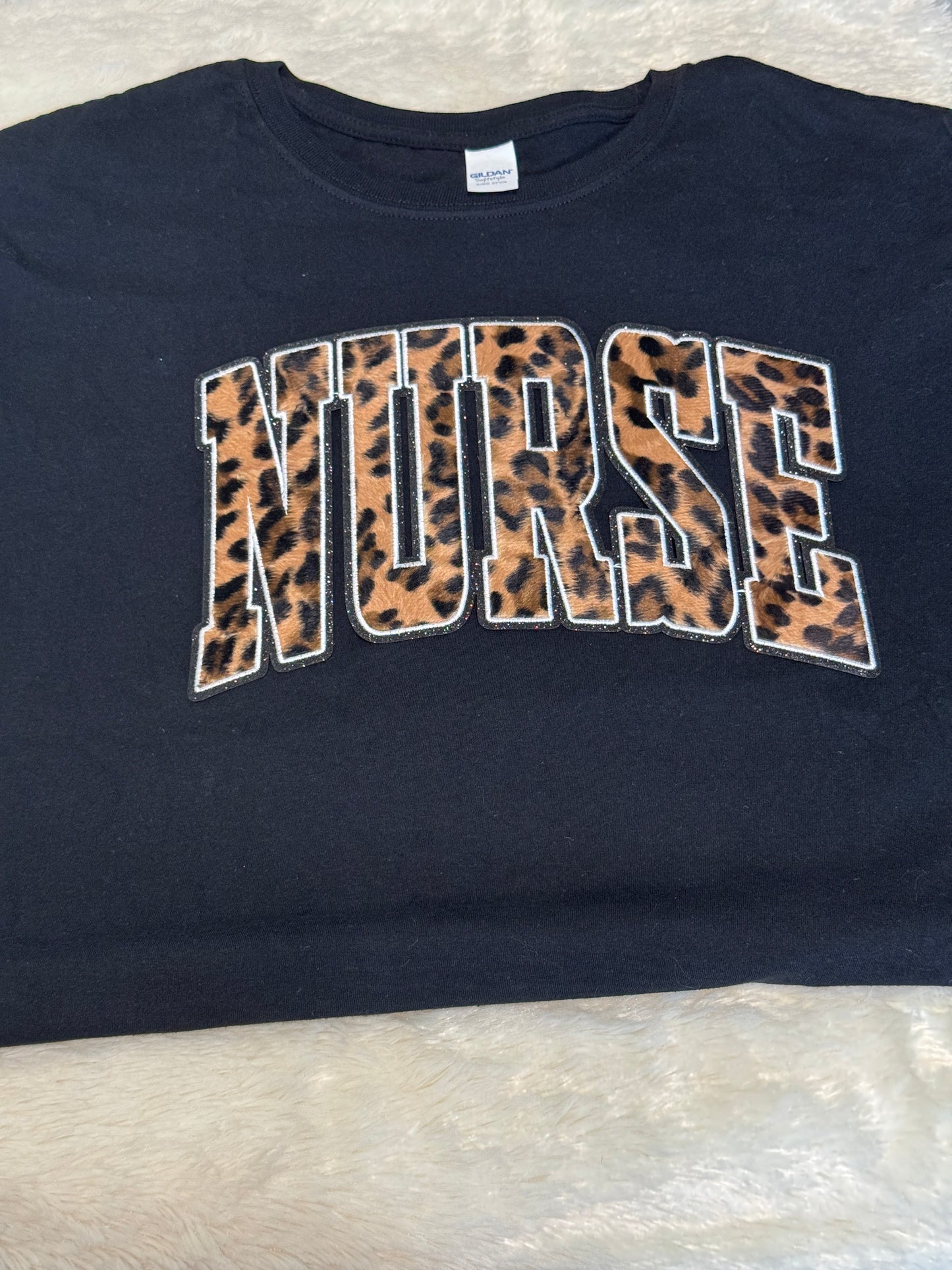 Nurse Leopard print shirt, nurse apparel, graphic tee, appreciation shirt