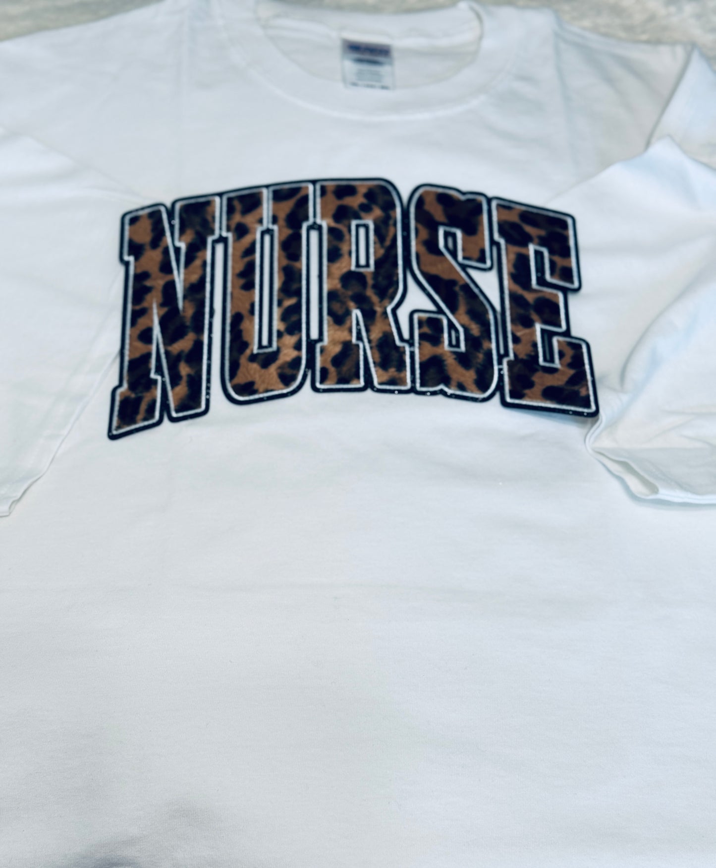 Nurse Leopard print shirt, nurse apparel, graphic tee, appreciation shirt