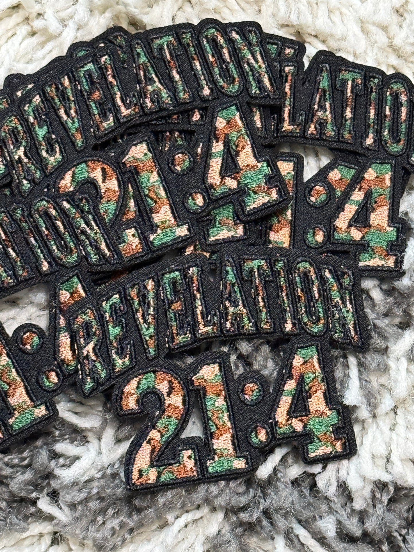 Revelation 21:4 Embroidered Patch | Christian Faith Patch | Bible Verse Patch | Religious Morale Patch | Inspirational Christian Gift