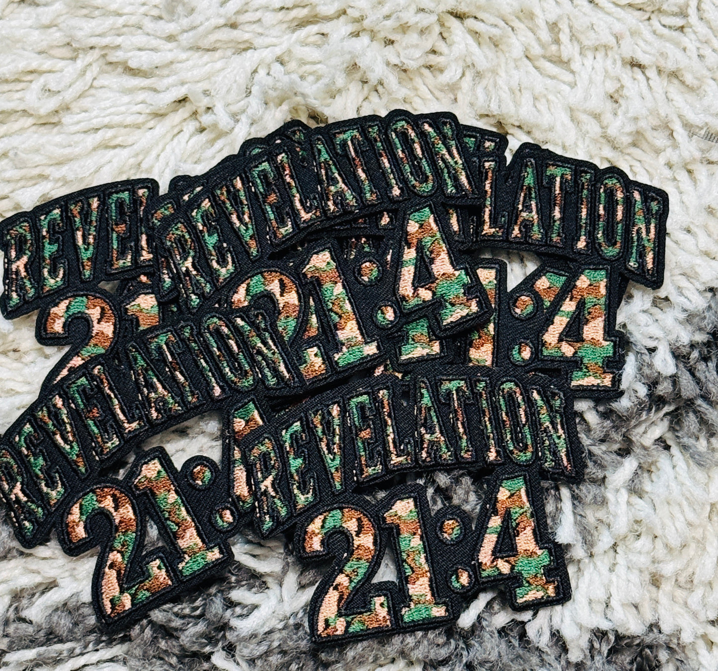 Revelation 21:4 Embroidered Patch | Christian Faith Patch | Bible Verse Patch | Religious Morale Patch | Inspirational Christian Gift