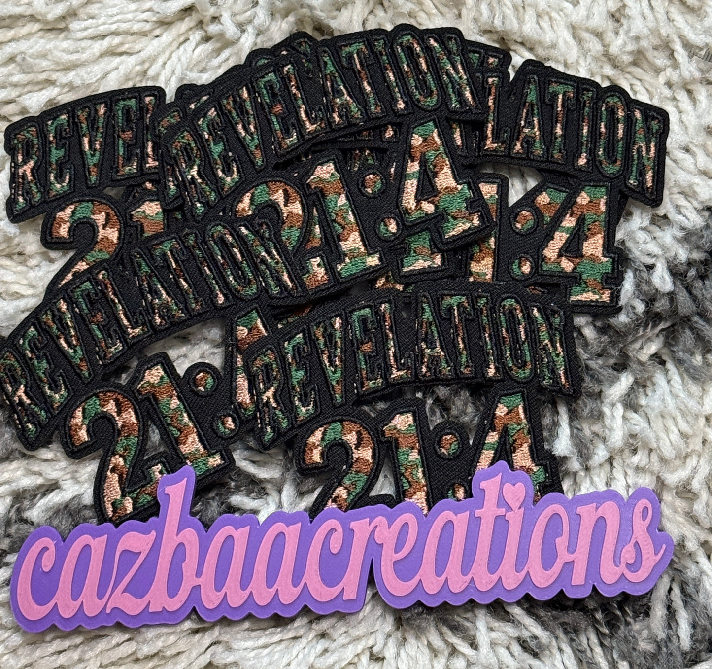 Revelation 21:4 Embroidered Patch | Christian Faith Patch | Bible Verse Patch | Religious Morale Patch | Inspirational Christian Gift