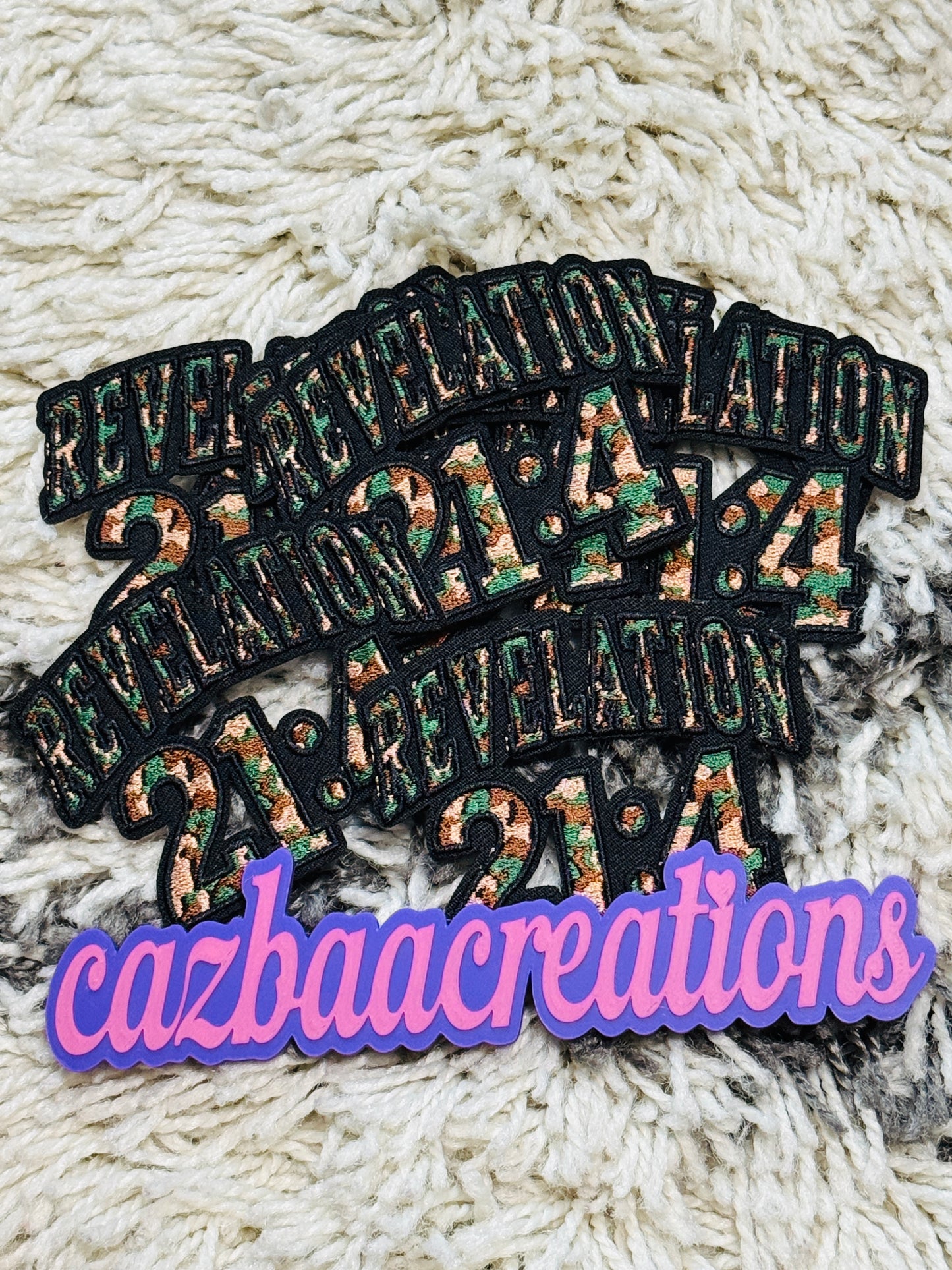 Revelation 21:4 Embroidered Patch | Christian Faith Patch | Bible Verse Patch | Religious Morale Patch | Inspirational Christian Gift
