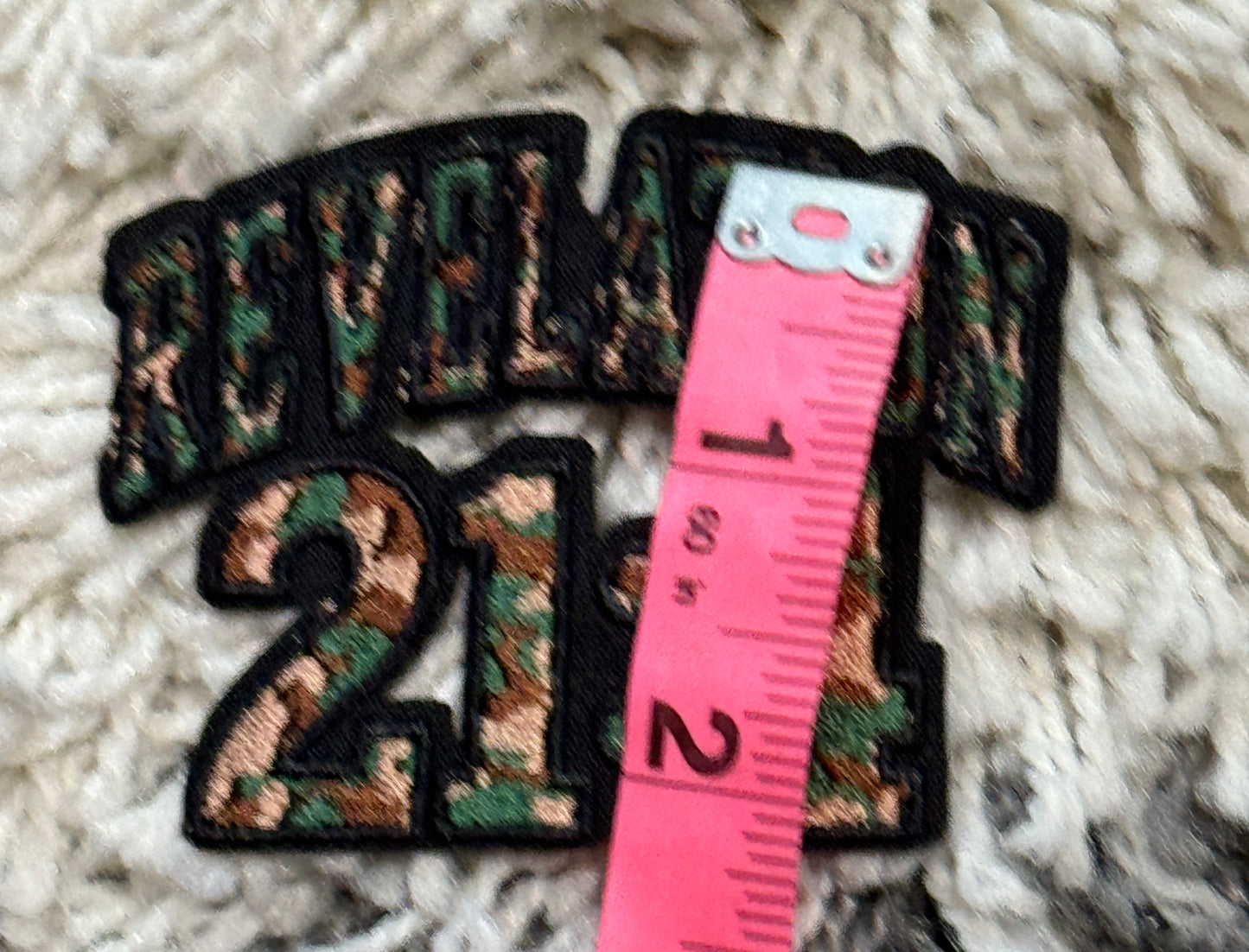 Revelation 21:4 Embroidered Patch | Christian Faith Patch | Bible Verse Patch | Religious Morale Patch | Inspirational Christian Gift