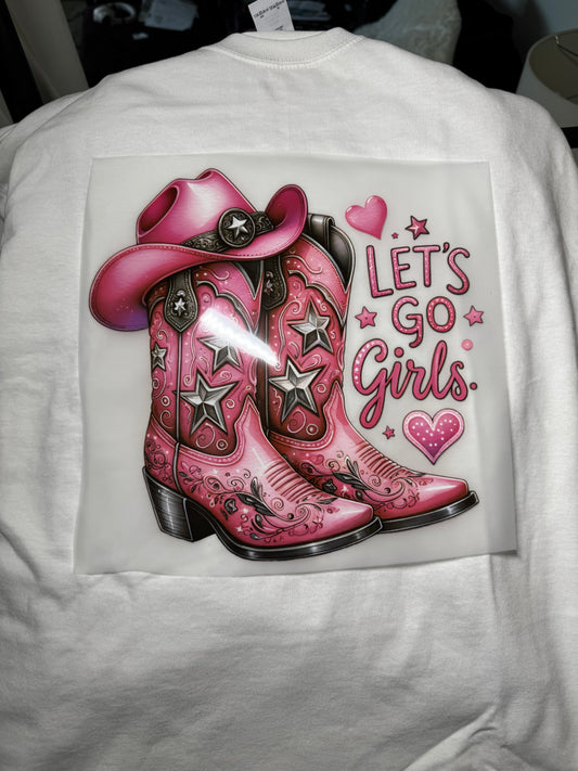 Let's go girls pink tshirt