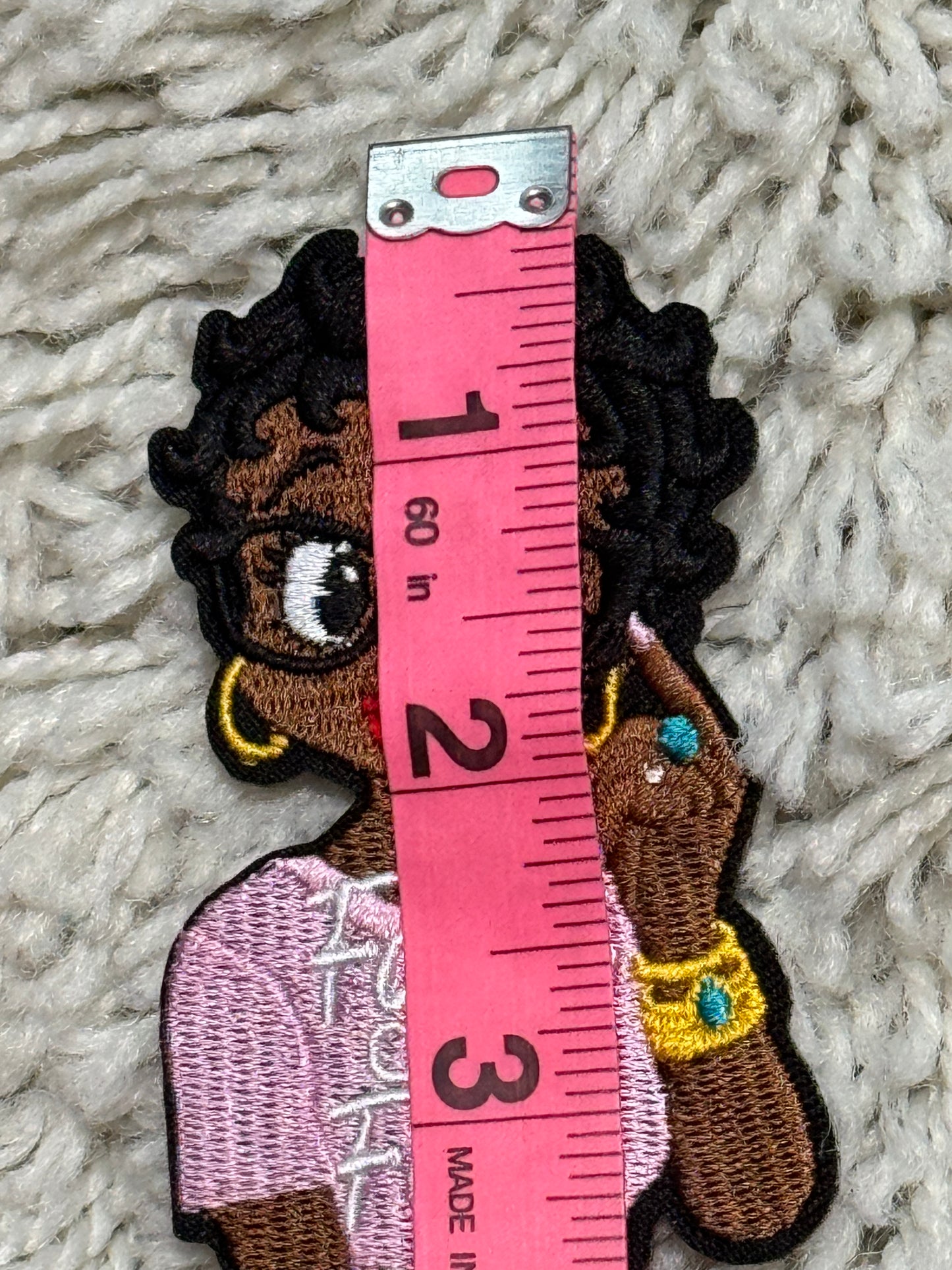 Faith over Fear embroidery lady in pink, faith,