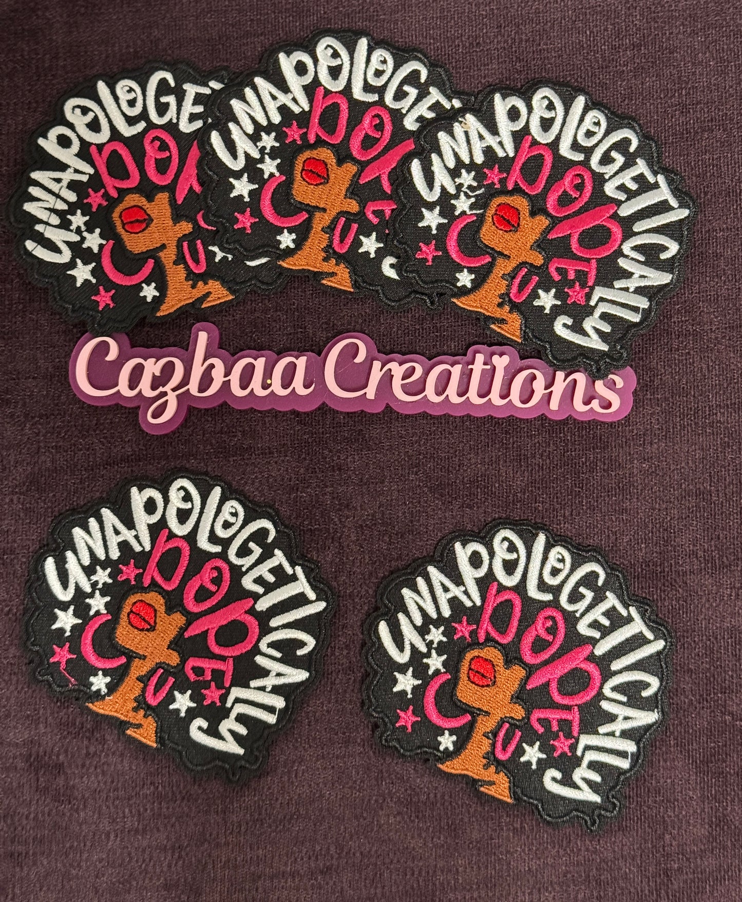 Unapologetically Afro woman embroidery patch, fun, black girl, melanated