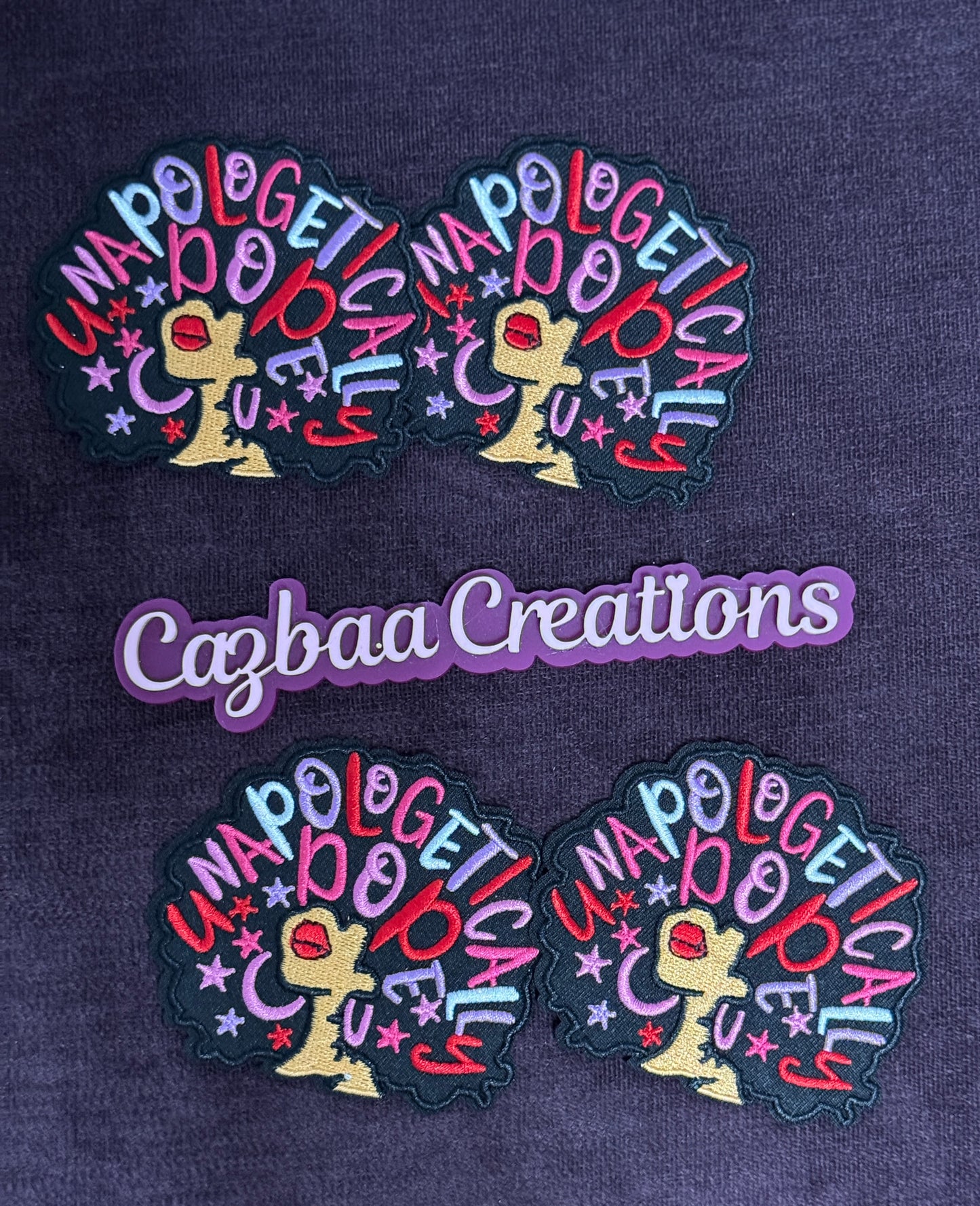 Unapologetically Afro woman embroidery patch, fun, black girl, melanated