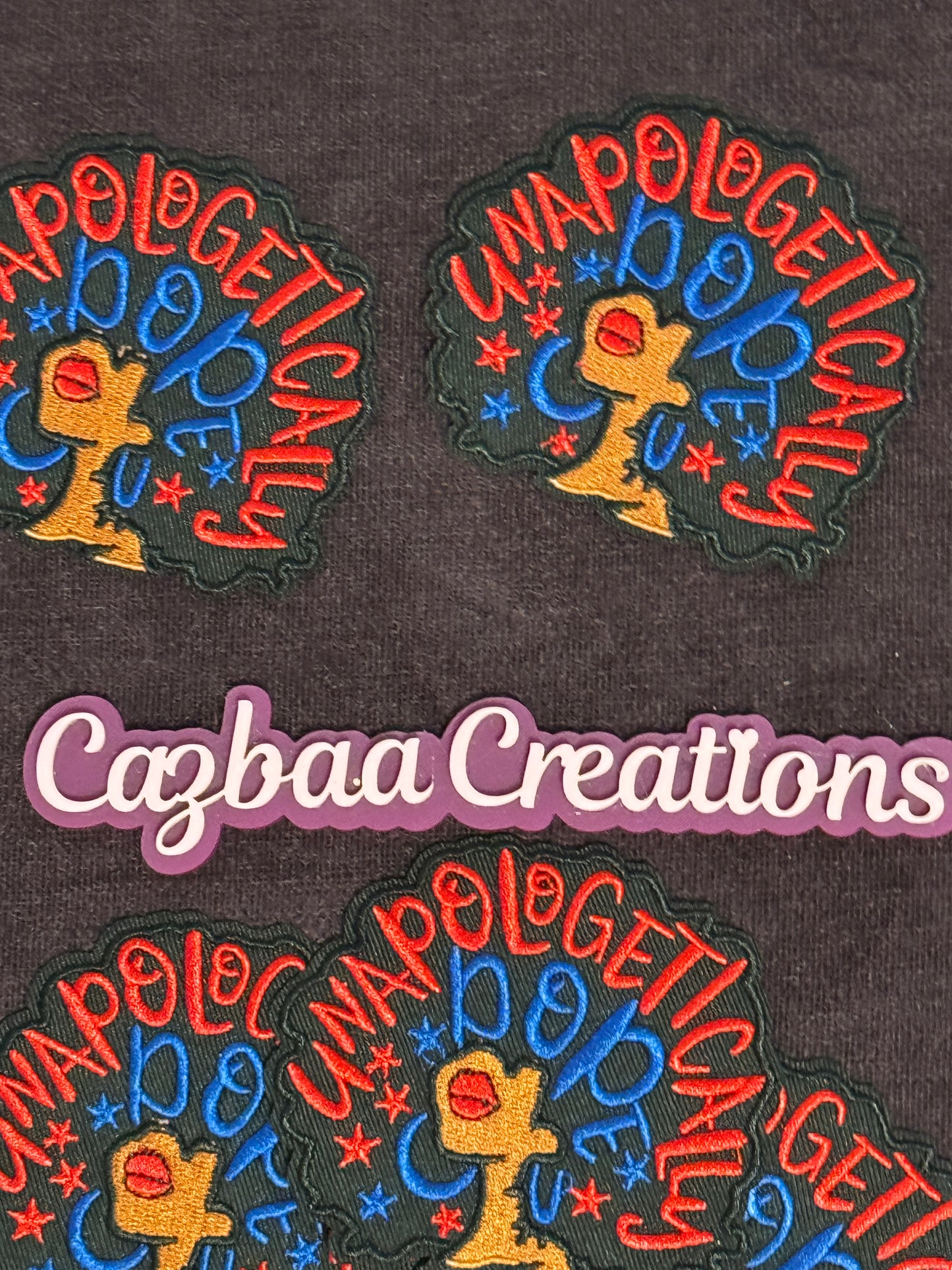 Unapologetically Afro woman embroidery patch, fun, black girl, melanated