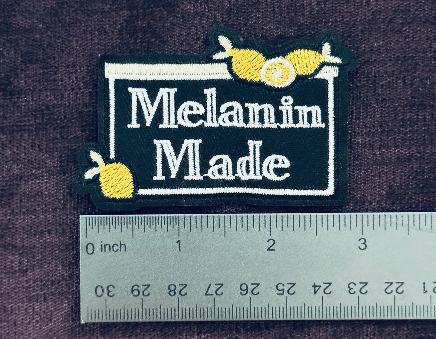 Melanin Made embroidery patch with lemons, fun, melanated