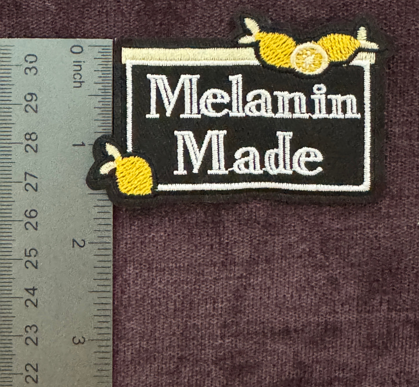 Melanin Made embroidery patch with lemons, fun, melanated