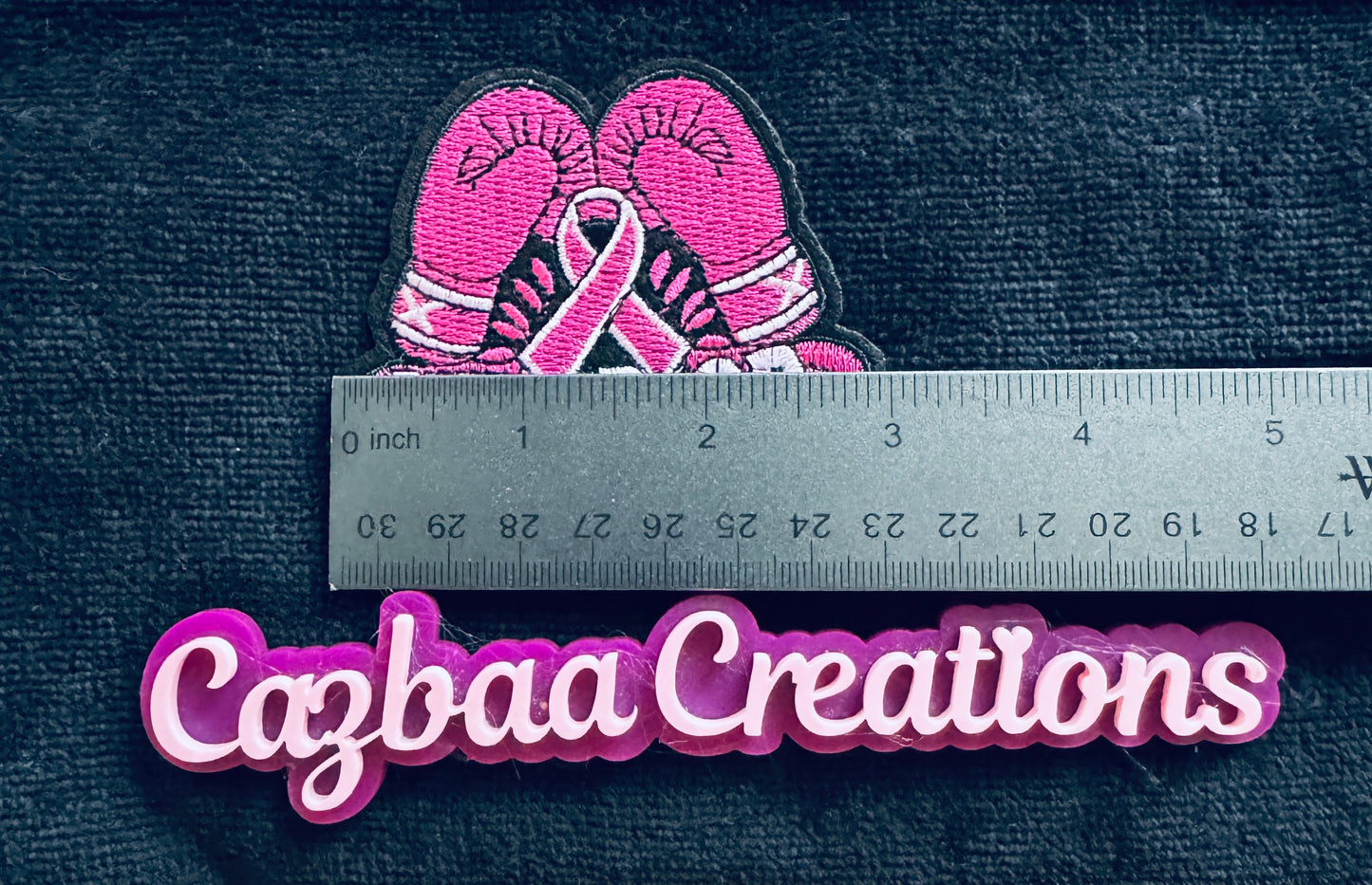 Warrior, Bring it on Pink embroidery patch, Cancer ribbon, Breast cancer patch