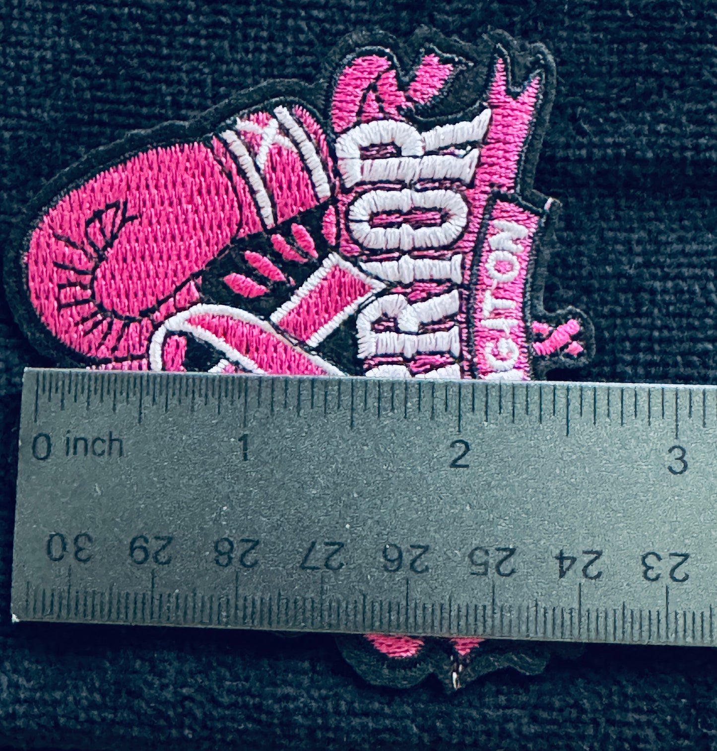 Warrior, Bring it on Pink embroidery patch, Cancer ribbon, Breast cancer patch