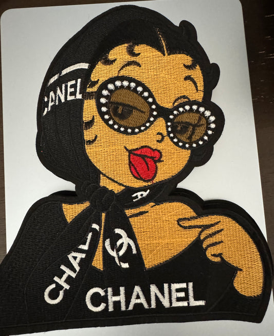 Elegant C-Diva embroidery patch