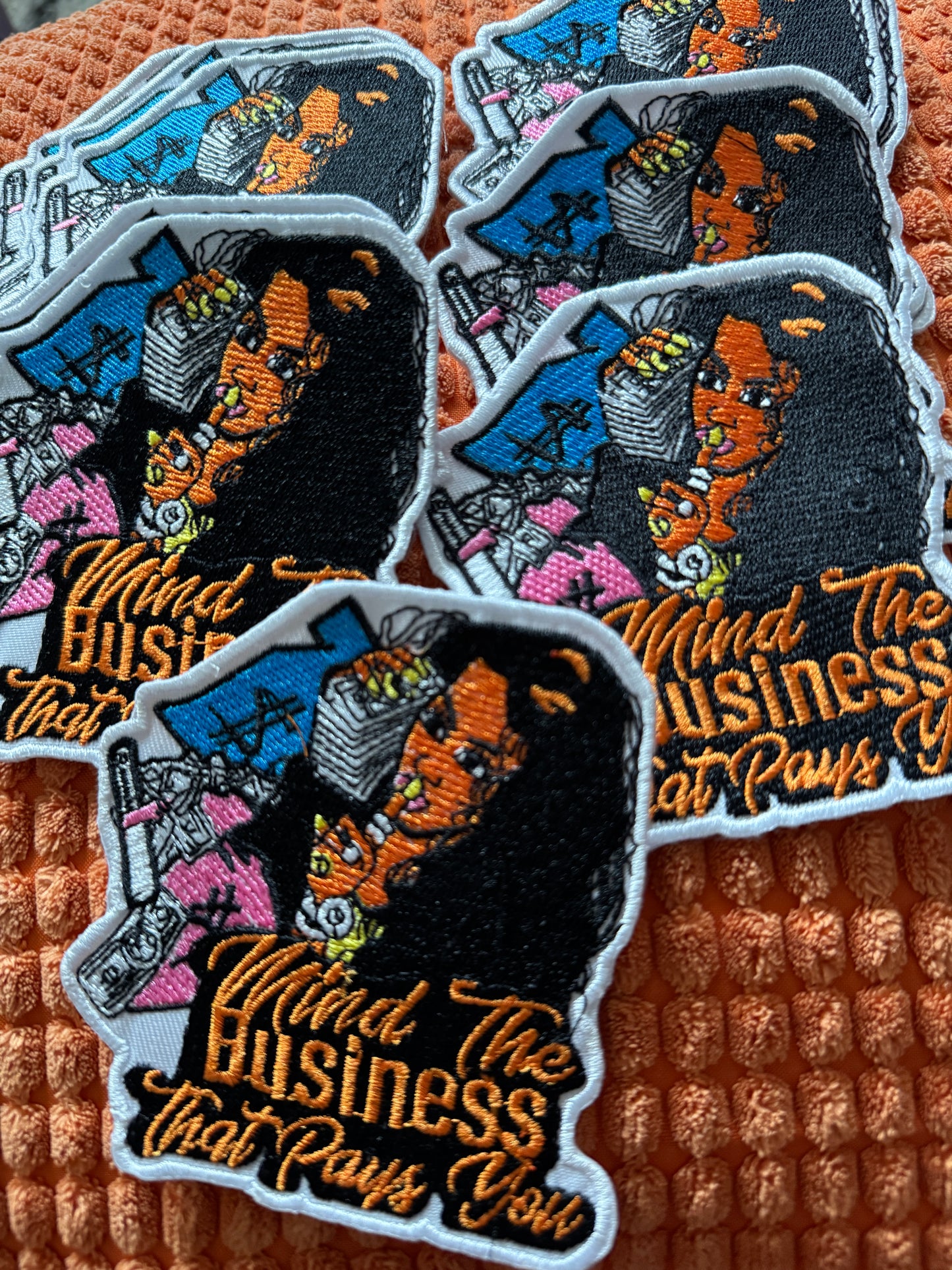 Mind the business that pays you patch, boss babe, grinding, hustle