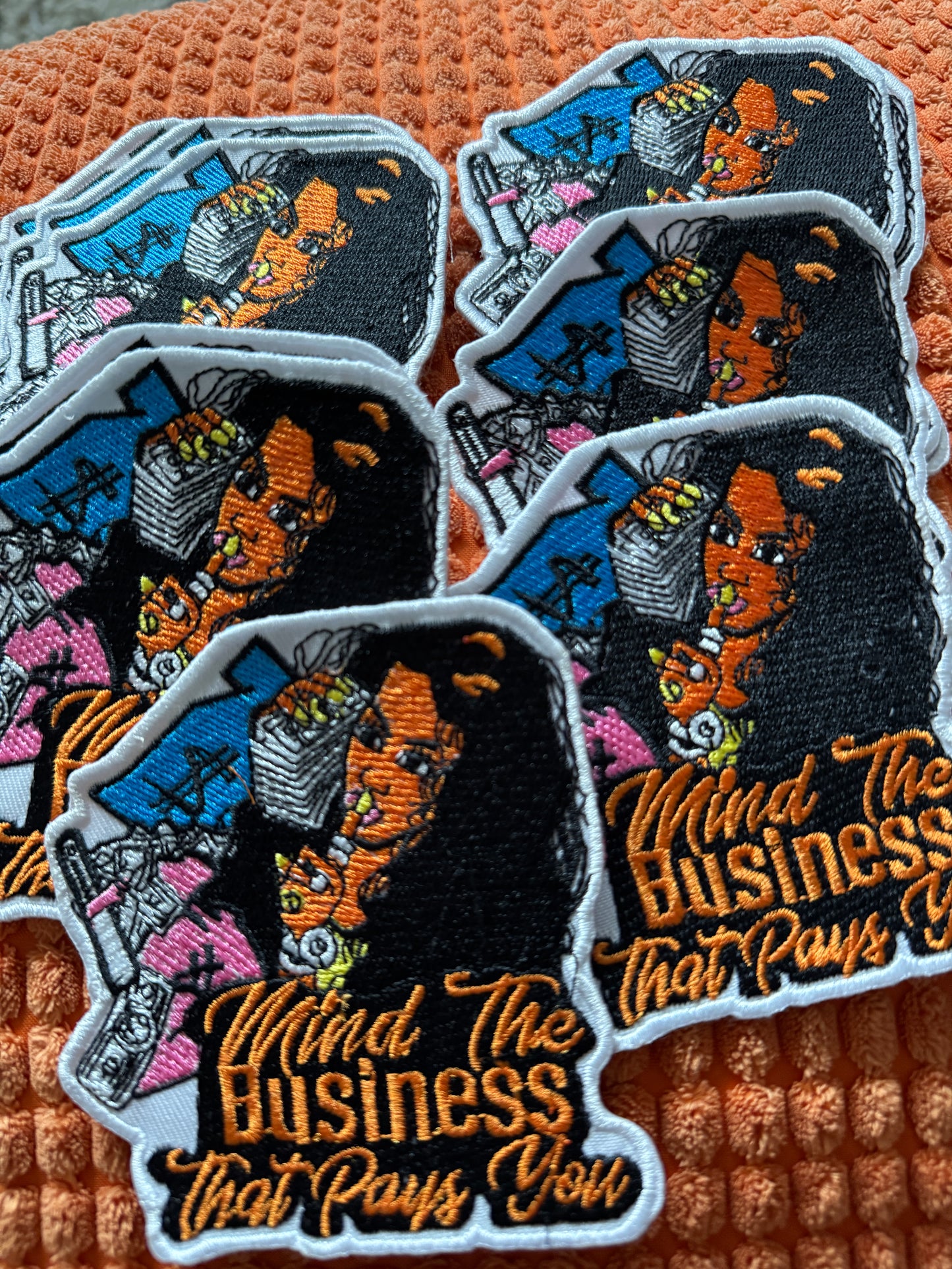 Mind the business that pays you patch, boss babe, grinding, hustle