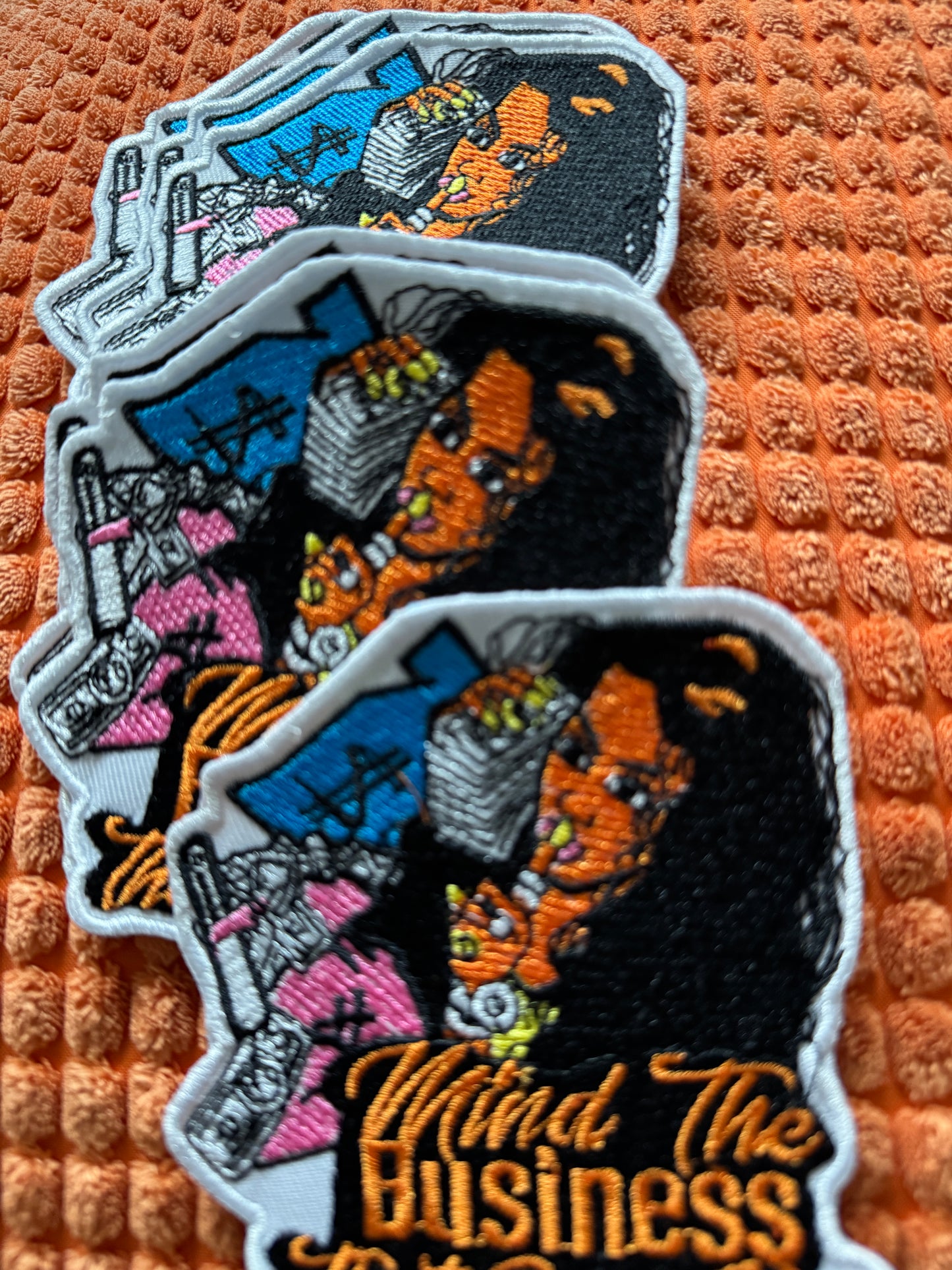 Mind the business that pays you patch, boss babe, grinding, hustle