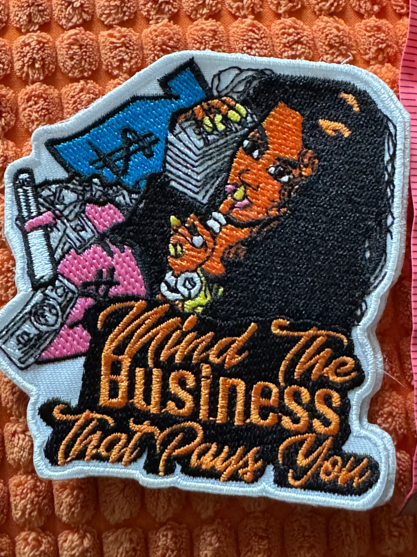 Mind the business that pays you patch, boss babe, grinding, hustle