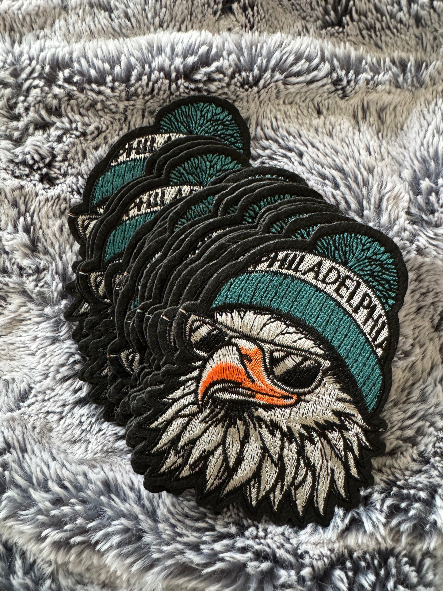 Bald Eagle Embroidery patch, Brotherly Love, Philly pride, eagle beanie patch