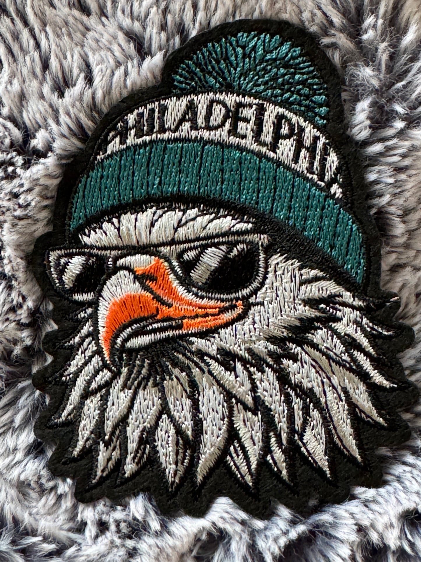 Bald Eagle Embroidery patch, Brotherly Love, Philly pride, eagle beanie patch