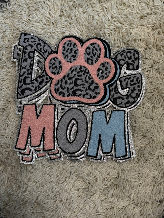 DOG MOM Chenille Patch for the lover in you, dog lover, pet mom patch, dog mom gift, dog mom apparel