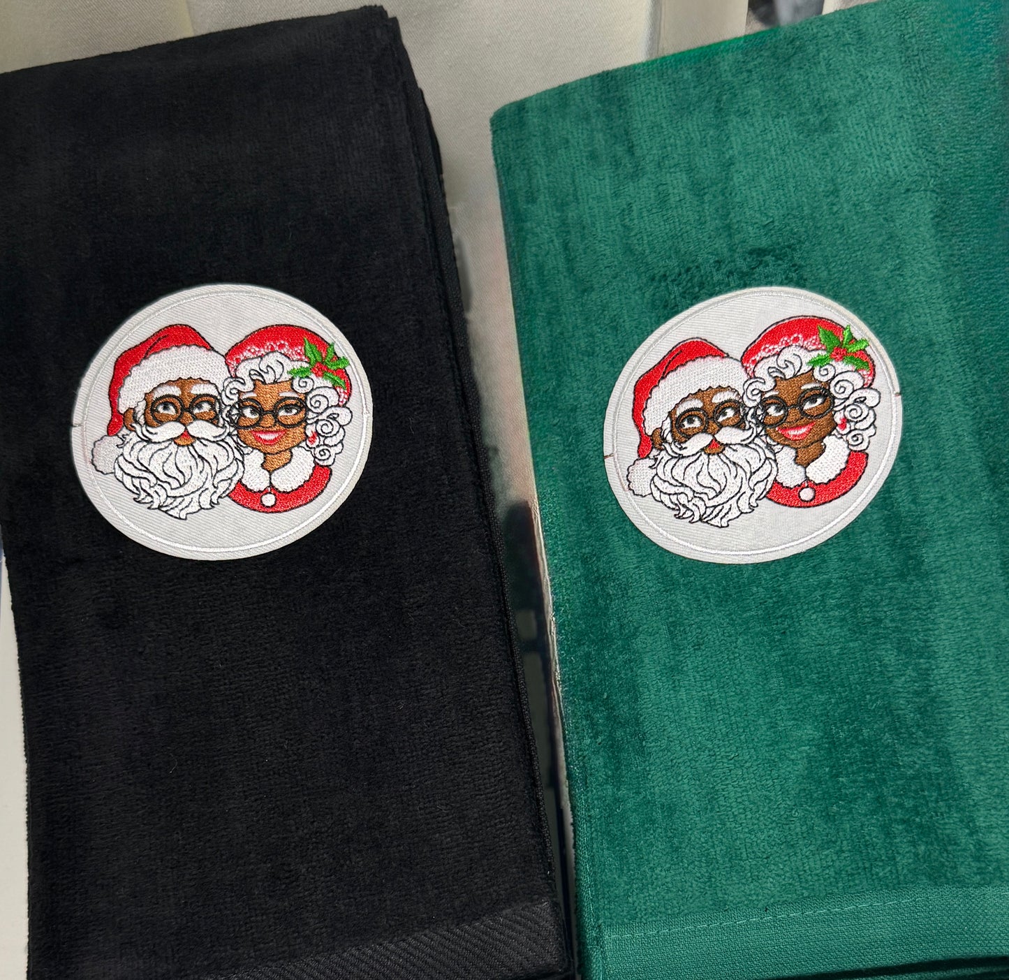 Santa and Mrs. Claus Christmas Towels