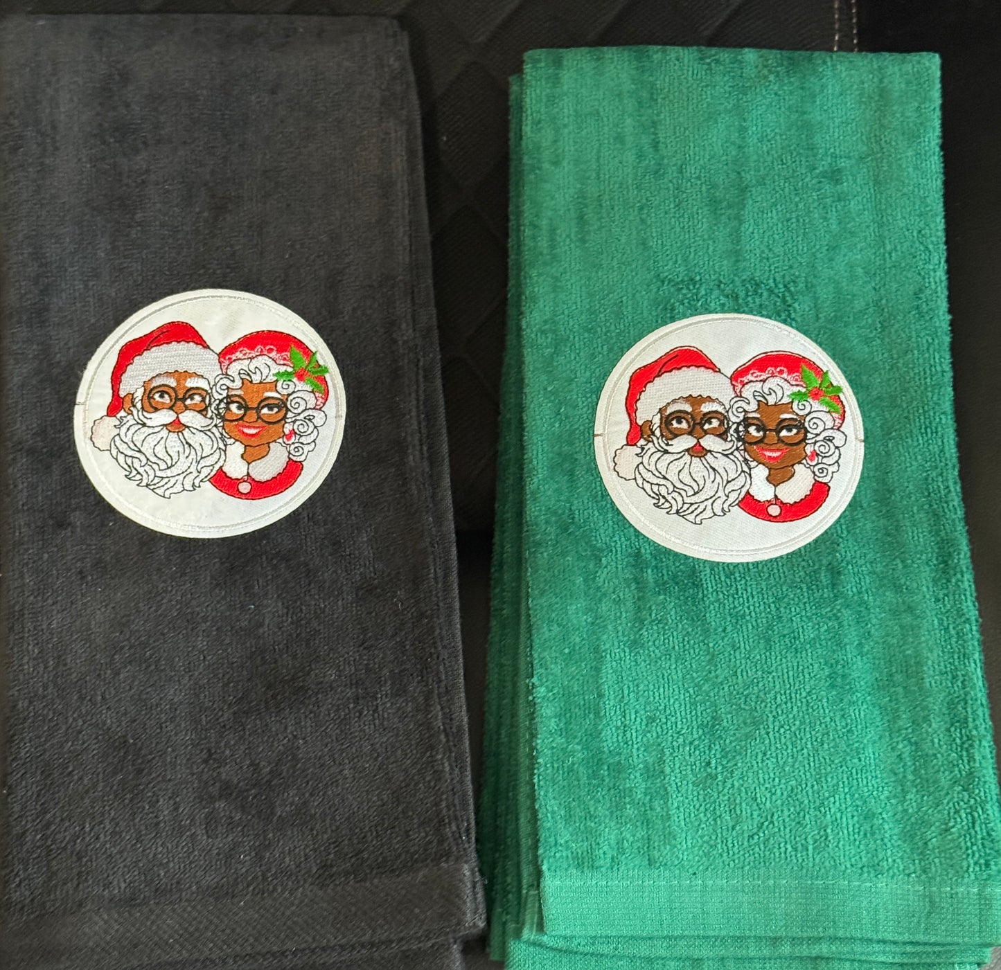 Santa and Mrs. Claus Christmas Towels