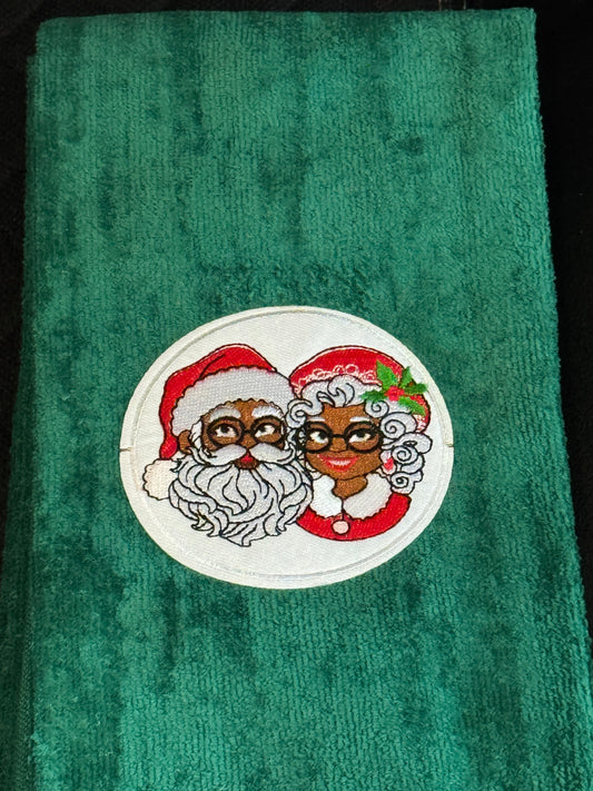 Santa and Mrs. Claus Christmas Towels