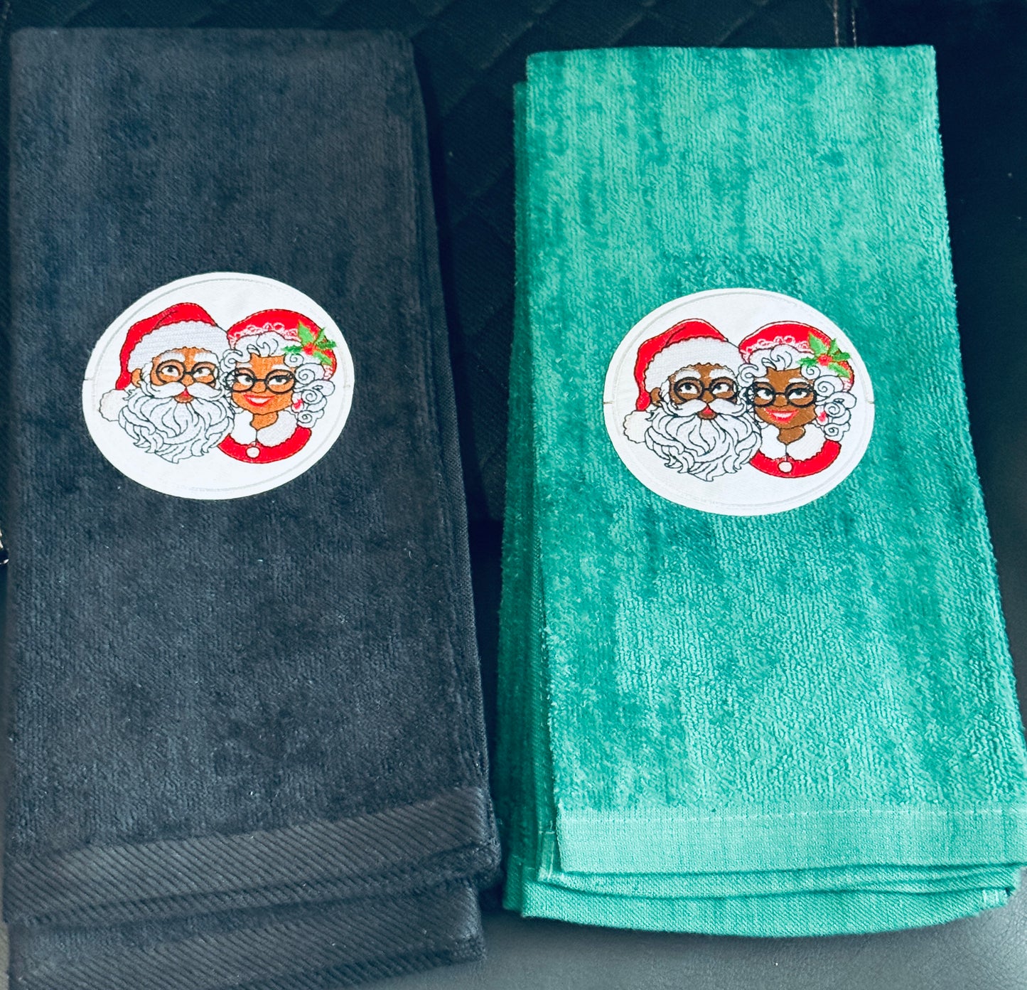Santa and Mrs. Claus Christmas Towels