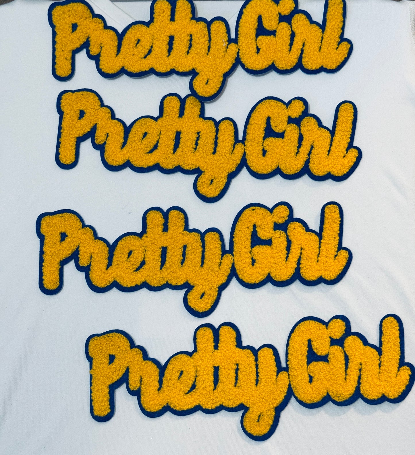 Pretty Girl Chenille Patch in various colors