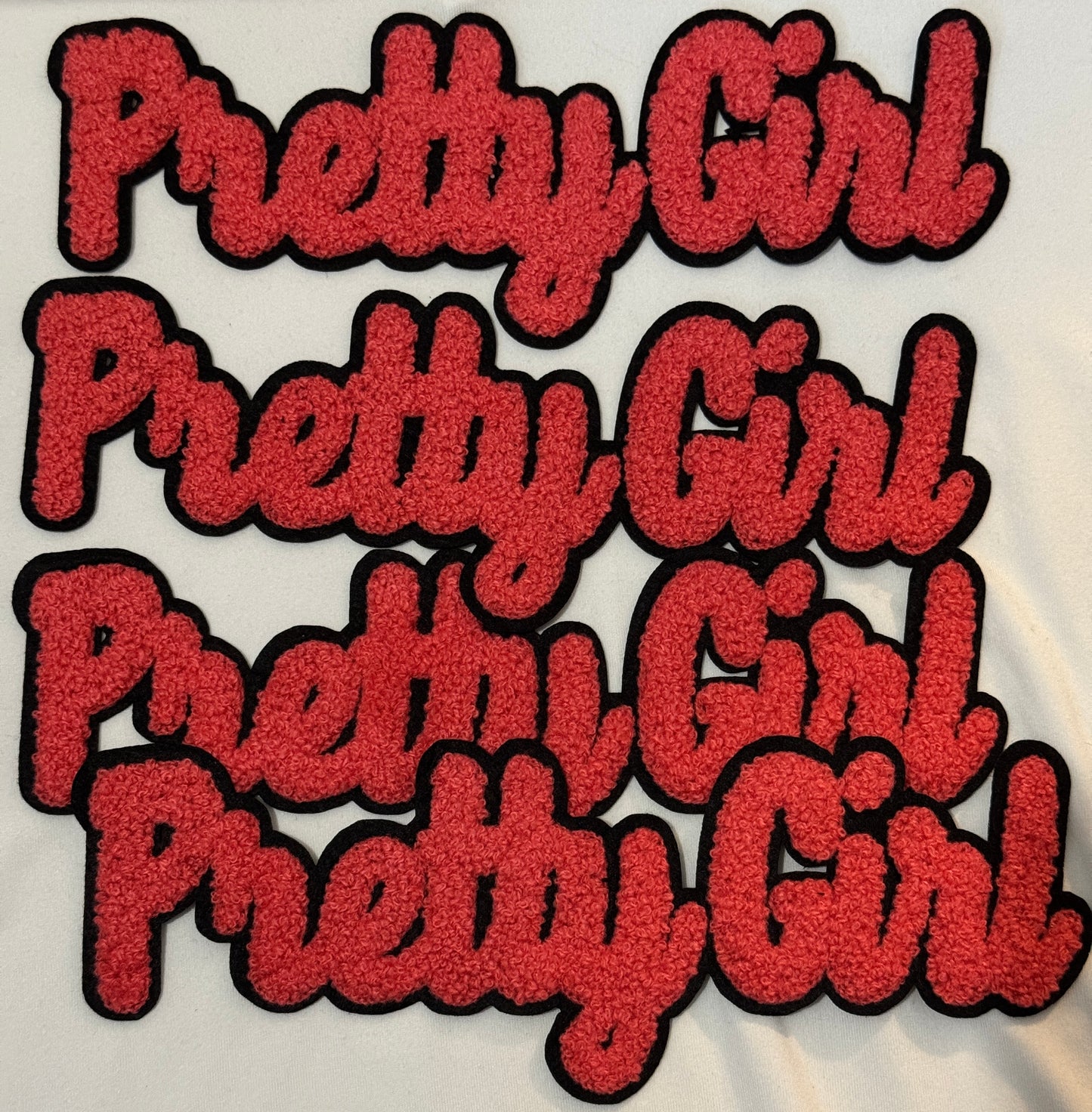 Pretty Girl Chenille Patch in various colors