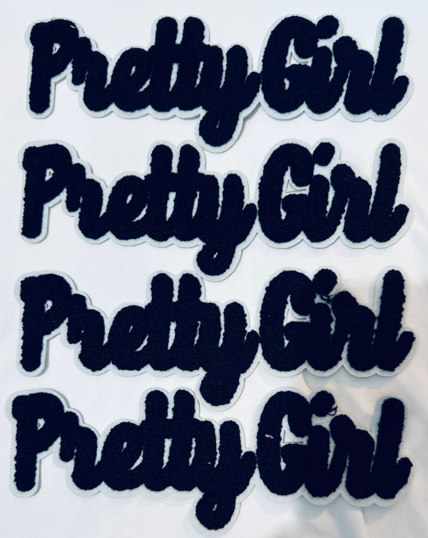 Pretty Girl Chenille Patch in various colors